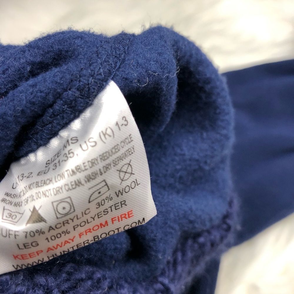 Tall socks for rain boots knit navy blue 💙 - Picture 4 of 5